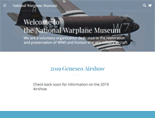 Tablet Screenshot of nationalwarplanemuseum.com